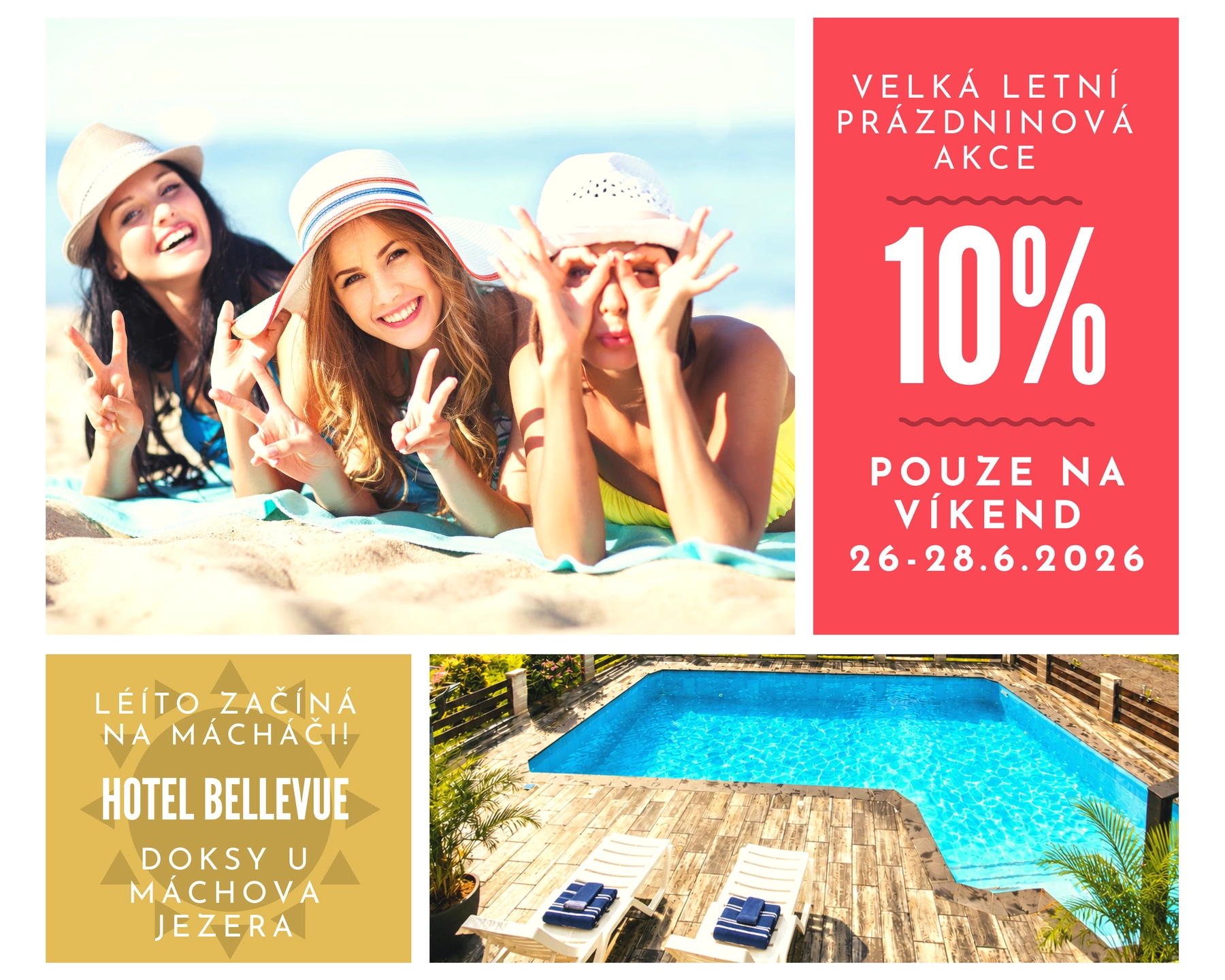 První prázdninový víkend na Mácháči - sleva 10 %!